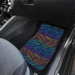 EDM Surfing Wave Pattern Print Front and Back Car Floor Mats