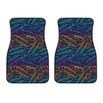 EDM Surfing Wave Pattern Print Front Car Floor Mats