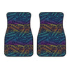 EDM Surfing Wave Pattern Print Front Car Floor Mats