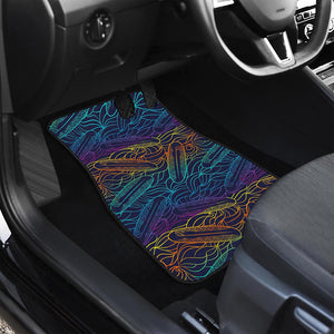 EDM Surfing Wave Pattern Print Front Car Floor Mats