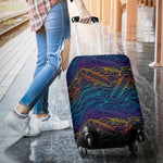 EDM Surfing Wave Pattern Print Luggage Cover GearFrost