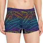 EDM Surfing Wave Pattern Print Men's Boxer Briefs