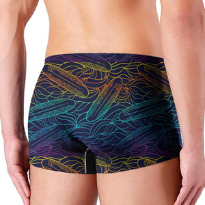 EDM Surfing Wave Pattern Print Men's Boxer Briefs