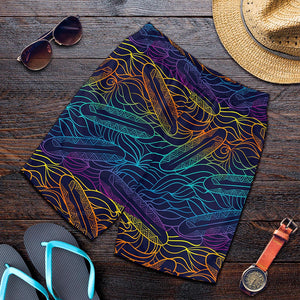 EDM Surfing Wave Pattern Print Men's Shorts