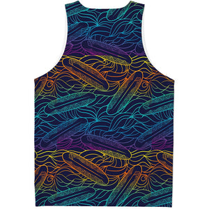 EDM Surfing Wave Pattern Print Men's Tank Top