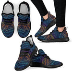 EDM Surfing Wave Pattern Print Mesh Knit Shoes GearFrost