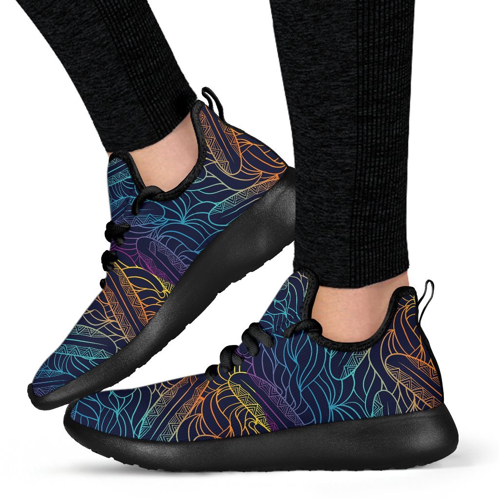 EDM Surfing Wave Pattern Print Mesh Knit Shoes GearFrost