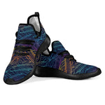 EDM Surfing Wave Pattern Print Mesh Knit Shoes GearFrost