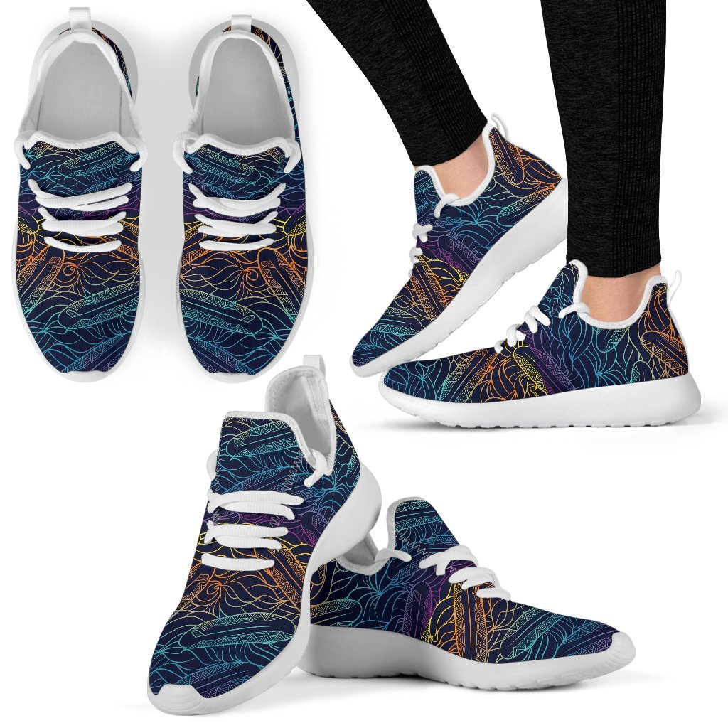 EDM Surfing Wave Pattern Print Mesh Knit Shoes GearFrost