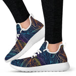 EDM Surfing Wave Pattern Print Mesh Knit Shoes GearFrost