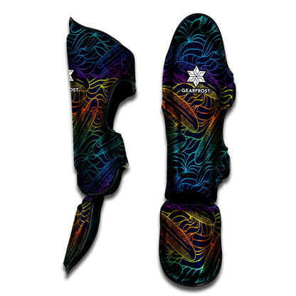 EDM Surfing Wave Pattern Print Muay Thai Shin Guard