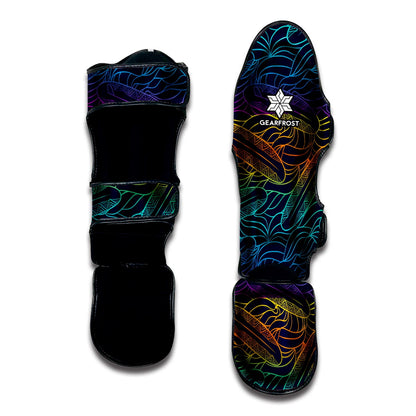 EDM Surfing Wave Pattern Print Muay Thai Shin Guard