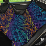 EDM Surfing Wave Pattern Print Pet Car Back Seat Cover