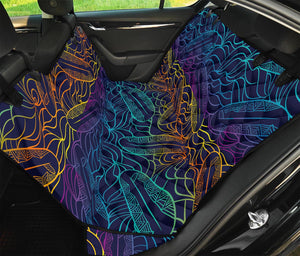 EDM Surfing Wave Pattern Print Pet Car Back Seat Cover