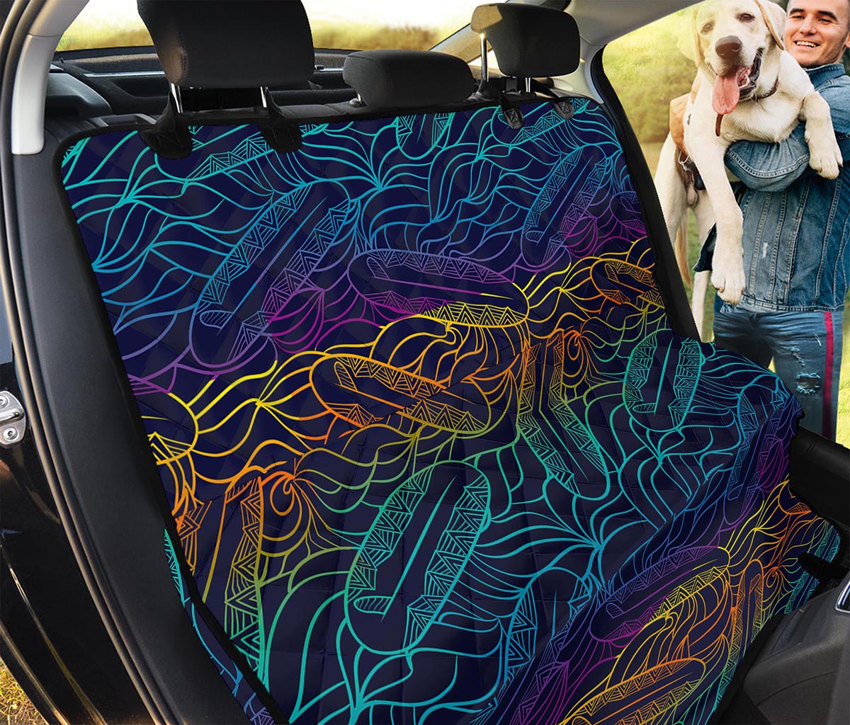 EDM Surfing Wave Pattern Print Pet Car Back Seat Cover