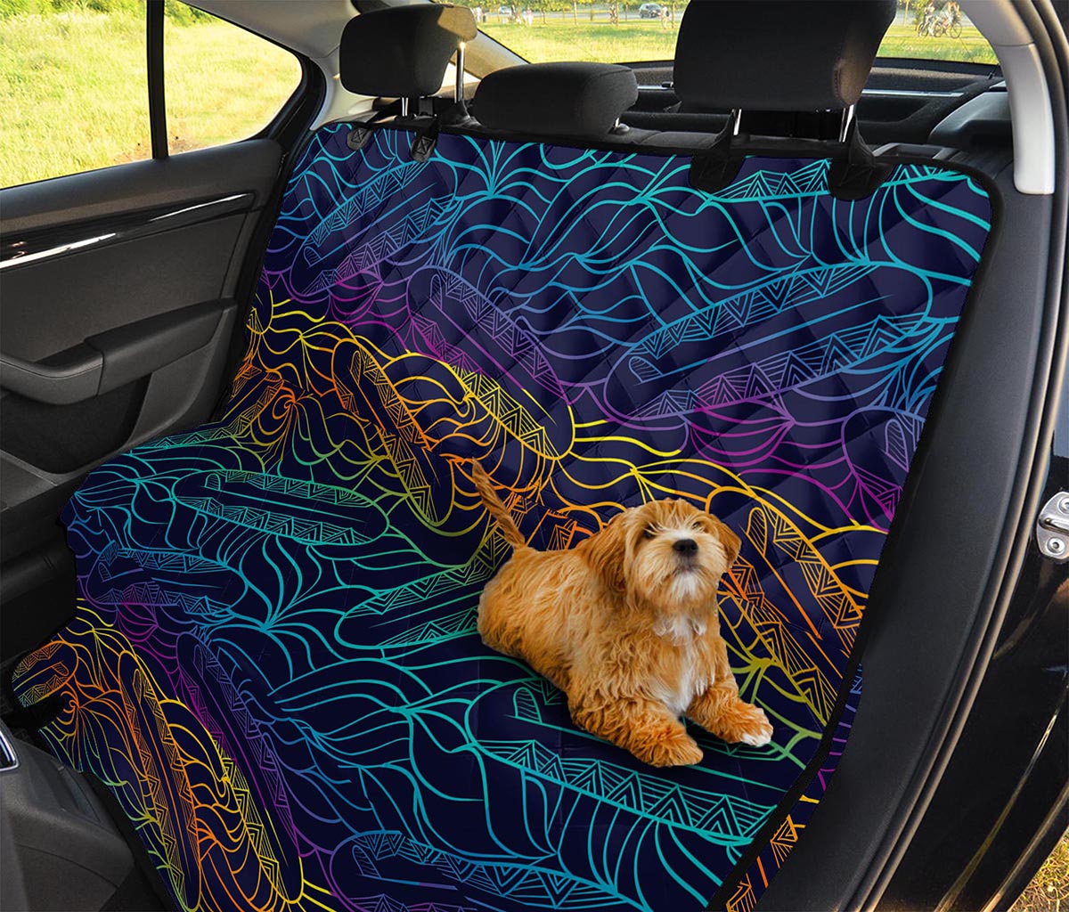 EDM Surfing Wave Pattern Print Pet Car Back Seat Cover