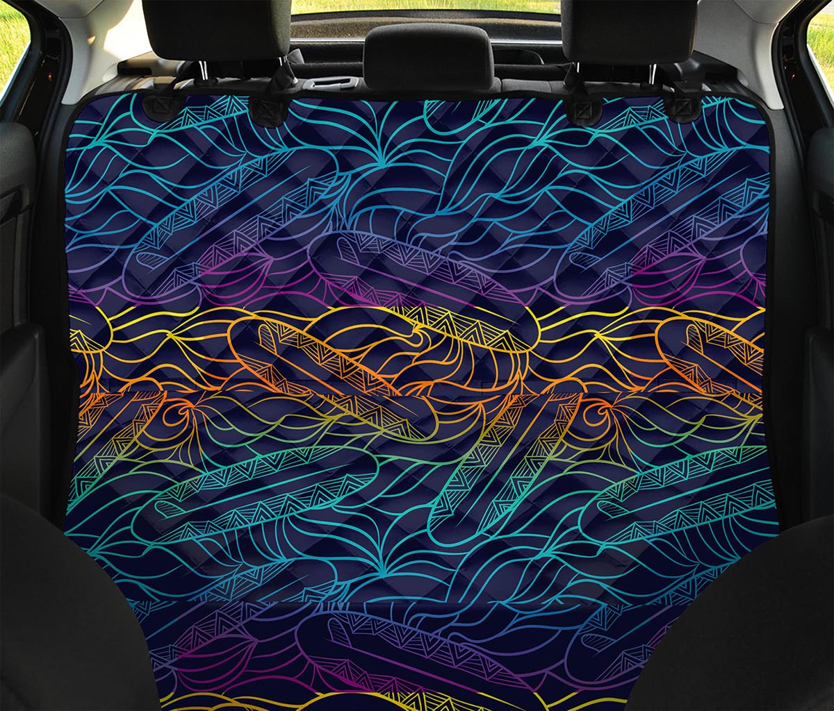 EDM Surfing Wave Pattern Print Pet Car Back Seat Cover