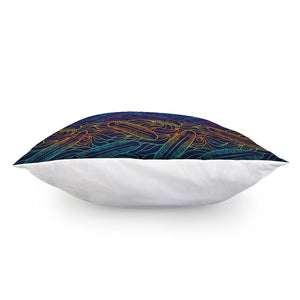 EDM Surfing Wave Pattern Print Pillow Cover