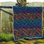 EDM Surfing Wave Pattern Print Quilt