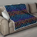 EDM Surfing Wave Pattern Print Quilt