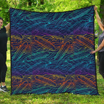 EDM Surfing Wave Pattern Print Quilt