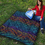 EDM Surfing Wave Pattern Print Quilt