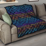 EDM Surfing Wave Pattern Print Quilt