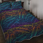 EDM Surfing Wave Pattern Print Quilt Bed Set