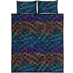 EDM Surfing Wave Pattern Print Quilt Bed Set