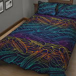 EDM Surfing Wave Pattern Print Quilt Bed Set