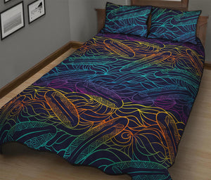 EDM Surfing Wave Pattern Print Quilt Bed Set