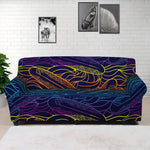 EDM Surfing Wave Pattern Print Sofa Cover