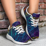 EDM Surfing Wave Pattern Print Sport Shoes GearFrost