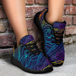 EDM Surfing Wave Pattern Print Sport Shoes GearFrost