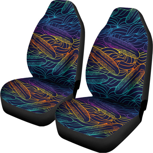 EDM Surfing Wave Pattern Print Universal Fit Car Seat Covers