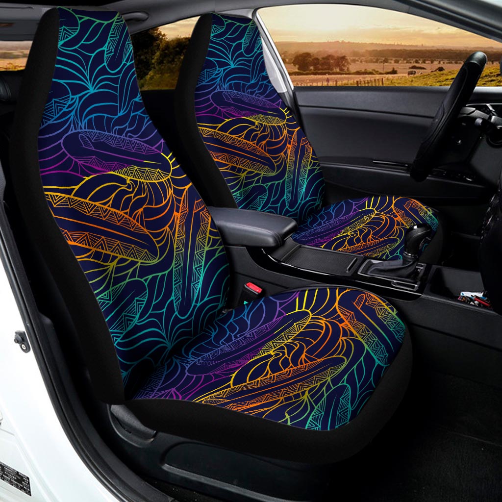 EDM Surfing Wave Pattern Print Universal Fit Car Seat Covers