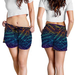 EDM Surfing Wave Pattern Print Women's Shorts