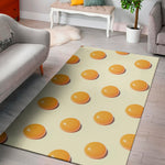 Egg Yolk Pattern Print Area Rug