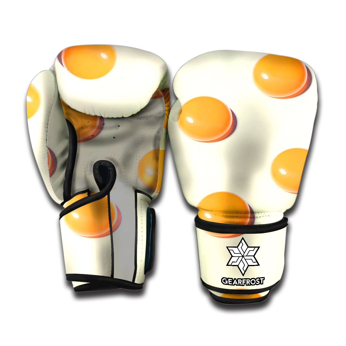 Egg Yolk Pattern Print Boxing Gloves