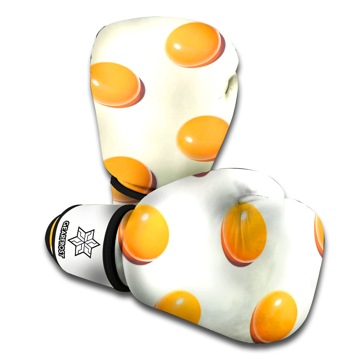 Egg Yolk Pattern Print Boxing Gloves