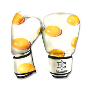 Egg Yolk Pattern Print Boxing Gloves