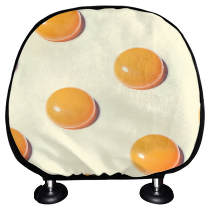Egg Yolk Pattern Print Car Headrest Covers