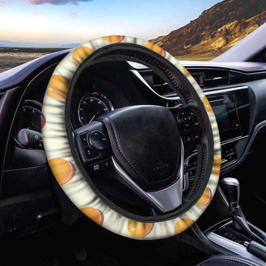 Egg Yolk Pattern Print Car Steering Wheel Cover