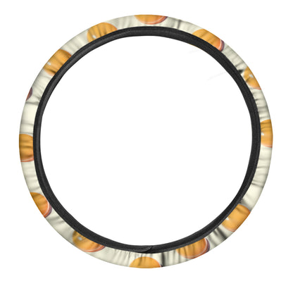 Egg Yolk Pattern Print Car Steering Wheel Cover