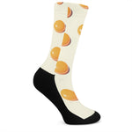 Egg Yolk Pattern Print Crew Socks