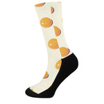 Egg Yolk Pattern Print Crew Socks