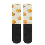 Egg Yolk Pattern Print Crew Socks