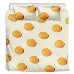 Egg Yolk Pattern Print Duvet Cover Bedding Set