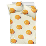 Egg Yolk Pattern Print Duvet Cover Bedding Set