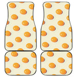 Egg Yolk Pattern Print Front and Back Car Floor Mats